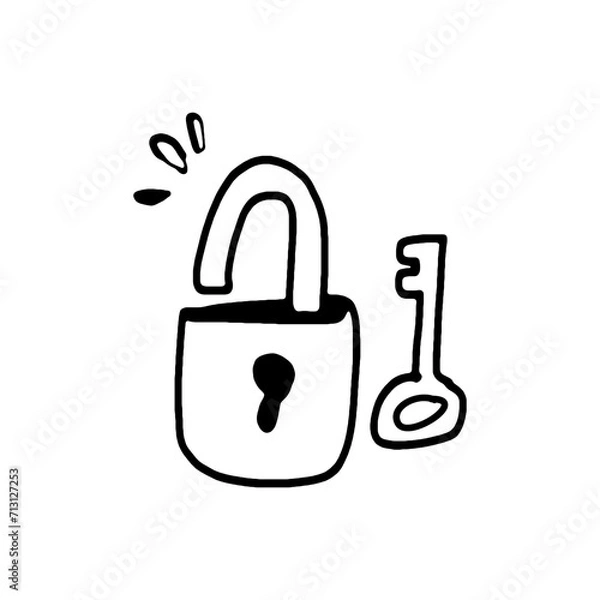 Obraz Padlock doodle