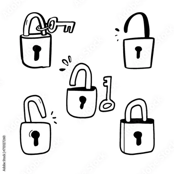 Obraz Padlock doodle