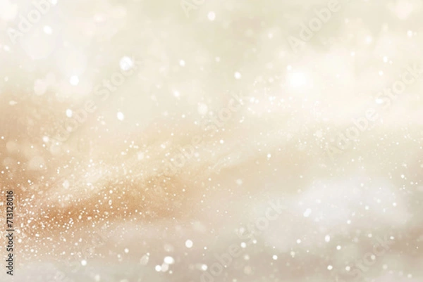 Obraz Glimmering golden bokeh on a creamy background, ideal for festive occasions, luxury branding, soft-focus backdrops, or elegant event invitations. Nude gradient.