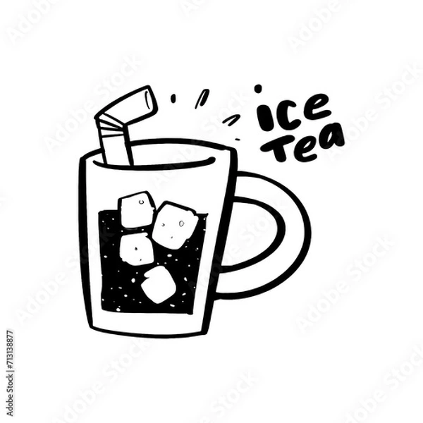 Obraz Ice tea doodle
