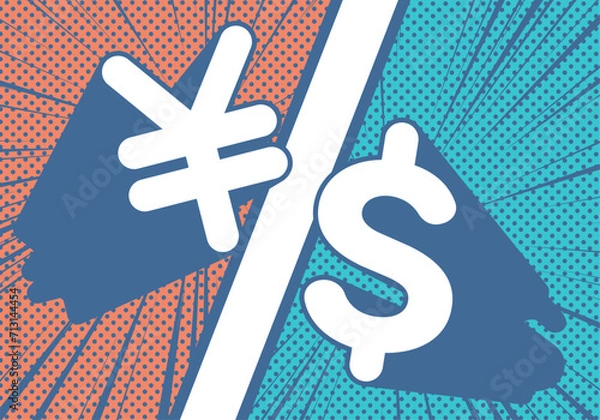 Obraz 円とドルの背景素材