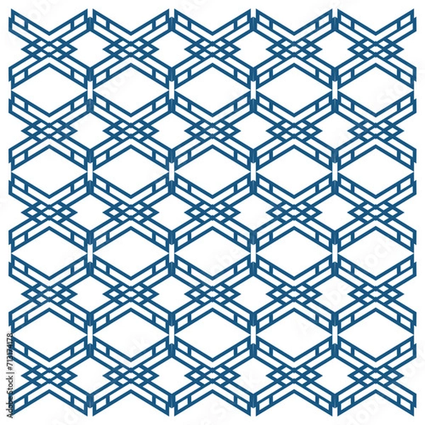 Fototapeta Geometric vector ornamental seamless patterns.