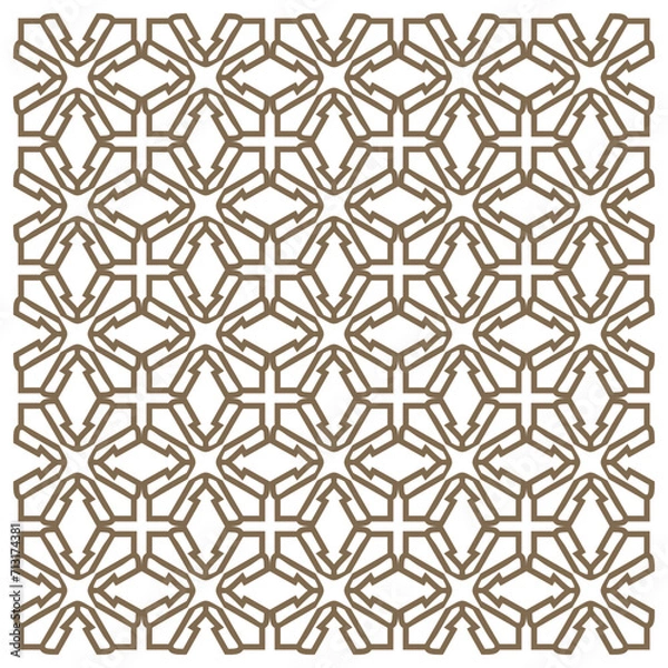 Fototapeta Seamless ornamental elegant geometric patterns. Textile ornament