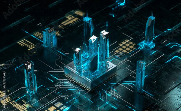 Obraz CPU Circuit Board