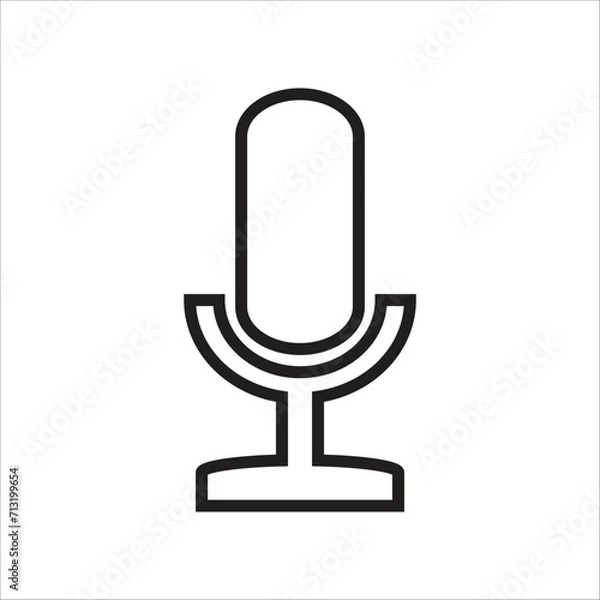 Fototapeta mic vector icon line template