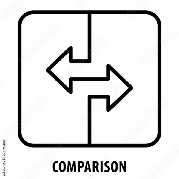 Fototapeta Comparison, icon, Comparison, Contrast, Comparison Icon, Analyzing, Comparative Analysis, Comparing, Evaluate, Comparison Chart, Comparative Study