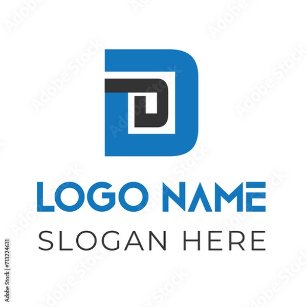 Fototapeta DD latter logo design vector template free