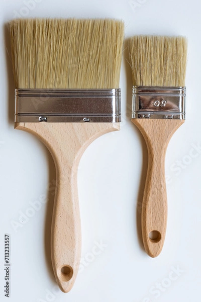 Obraz Two brushes on a white background.