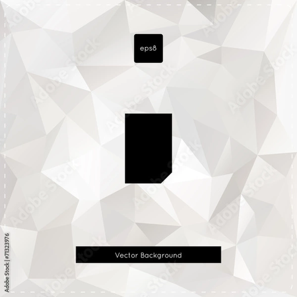 Obraz Abstract vector white polygonal background.