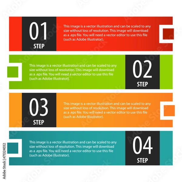 Obraz Infographics options banner steps set.