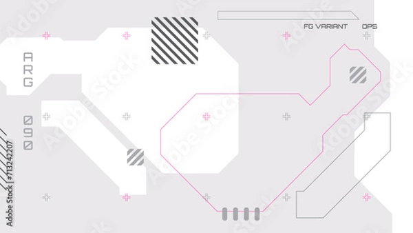 Obraz abstract futuristic background with cyberpunk style design