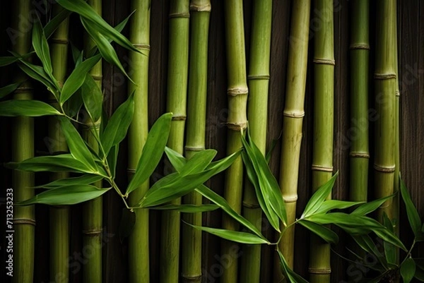 Fototapeta Beautiful bamboo trunks
