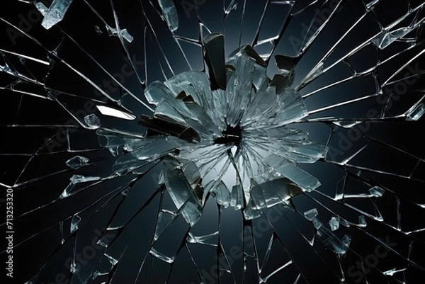 Obraz Broken glass background