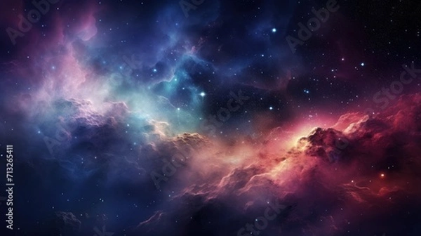 Fototapeta Colorful Nebula in Scifi Universe, Background, Wallpaper
