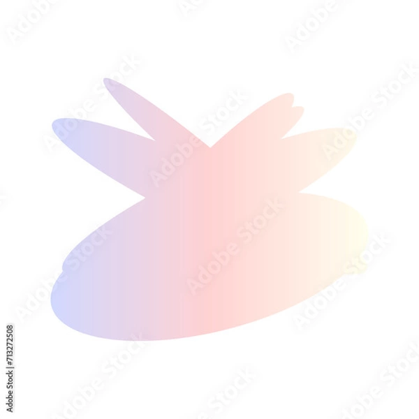 Obraz A simple cut out transparent cloud shape design element.