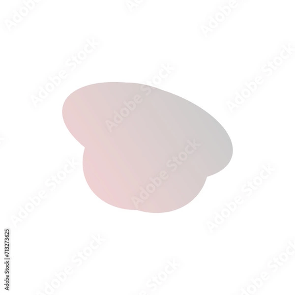 Fototapeta A simple cut out transparent cloud shape design element.