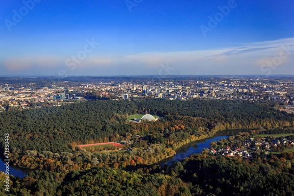 Obraz Vilnius view from TV Tower