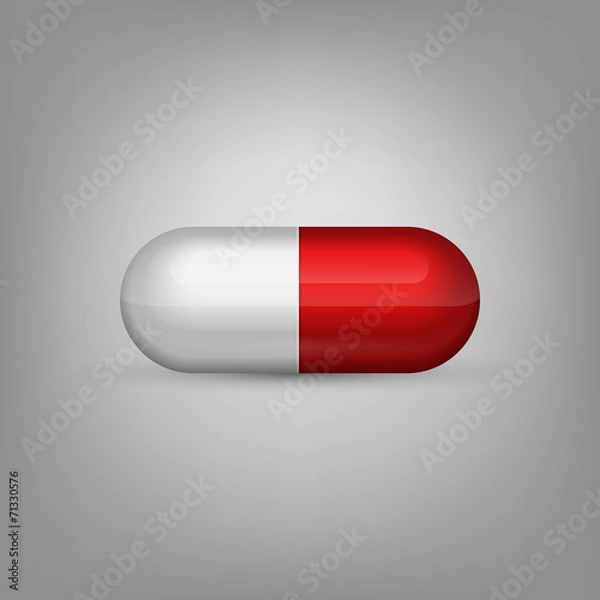 Obraz Red and white capsule pill