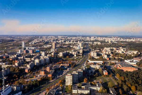 Obraz Vilnius view from TV Tower