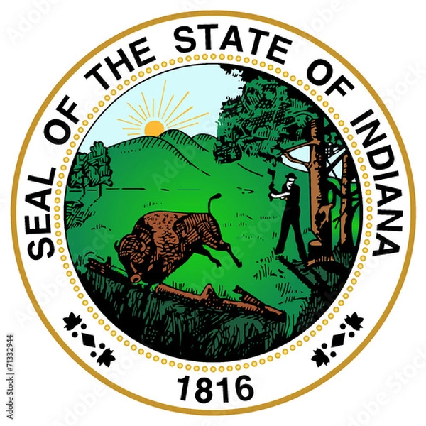 Obraz Indiana State Seal