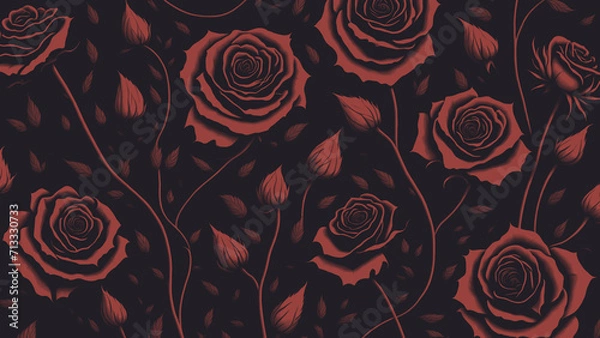 Obraz background with red roses