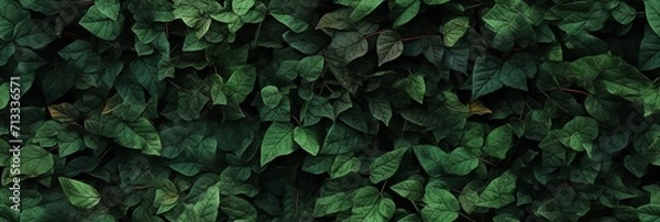 Obraz Seamless Green forest floor, fall leaf texture for wall and floor tile background , decorative