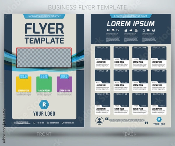 Obraz Szablon broszury ulotki streszczenie wektor biznes