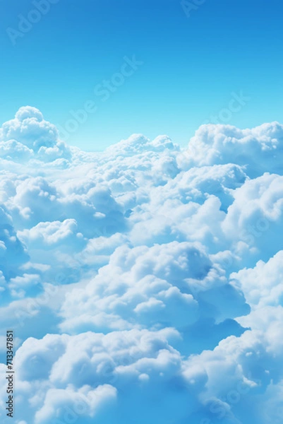 Fototapeta light fluffy blueclouds