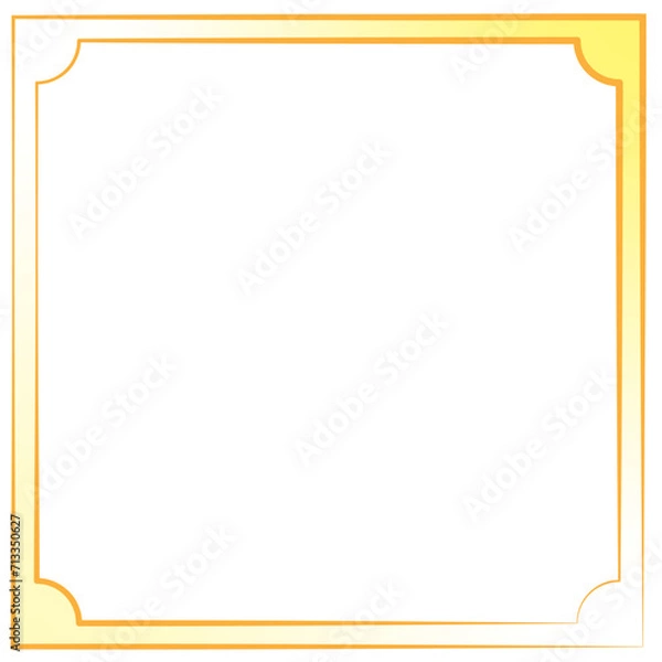 Obraz オレンジ色の逆角丸フレーム