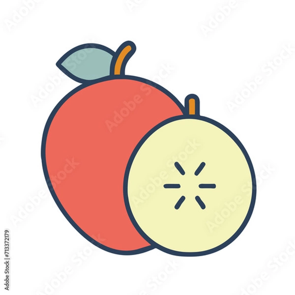 Obraz Mango cute fruit illustration EPS