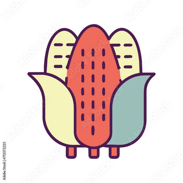 Obraz Corn cute illustration vector SVG