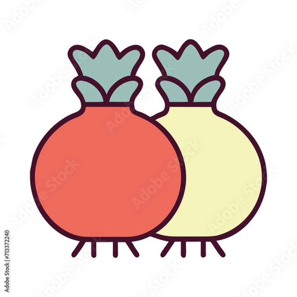 Obraz Leek cute illustration vector SVG