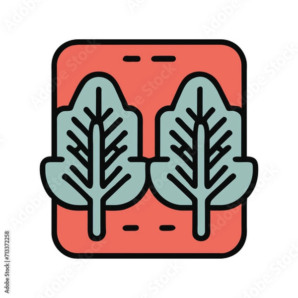 Obraz Spinach cute illustration vector SVG