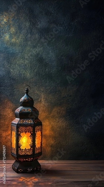 Obraz Elegant Islamic Ramadan Lantern Illuminating the Darkness