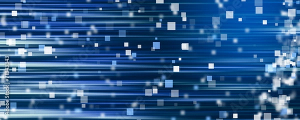 Fototapeta Fantastic stripe panorama design with squares and lights