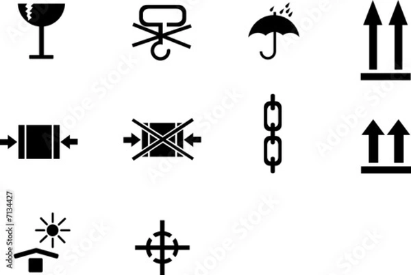 Obraz Symbole opakowań