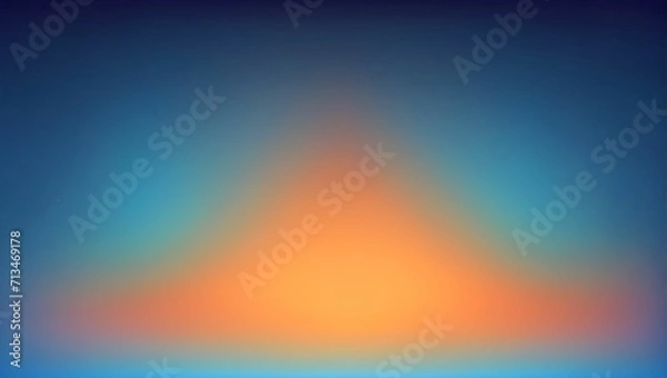 Fototapeta Grainy, noisy, Blue and Orange gradient background. generative AI