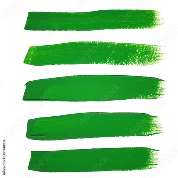 Obraz Green ink vector brush strokes
