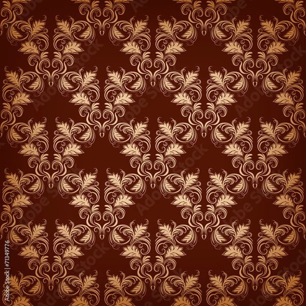 Obraz Vector vintage damask seamless