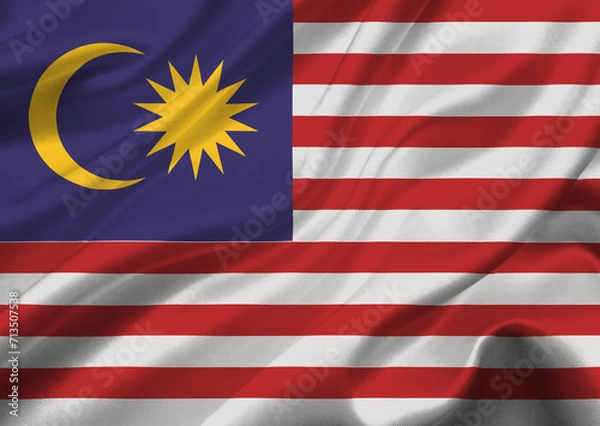 Obraz Malasya flag waving in the wind.