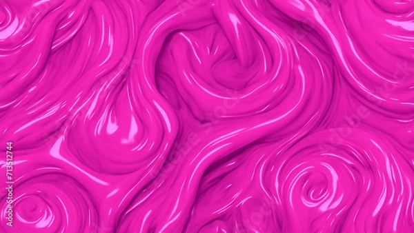 Obraz Pink smooth slime background - Generative AI