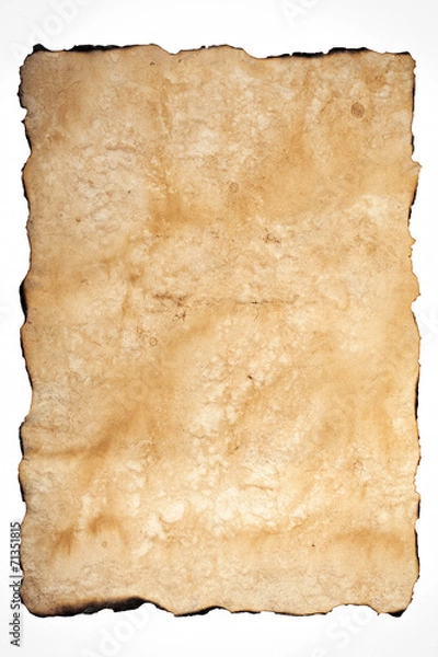Fototapeta old texture of the paper with burnt edges