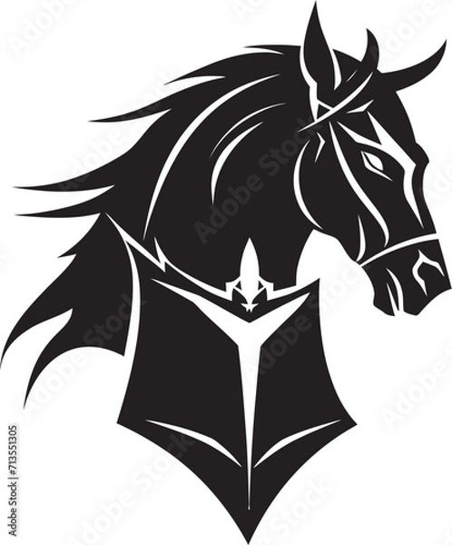 Obraz Thunderhoof Thunderbolt Racing Horse Vector Icon Celestial Canter Winged Horse Emblem