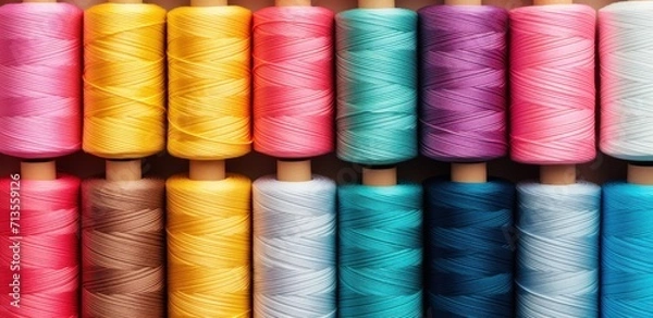 Obraz multicolor threads is a major issue in the textile industry