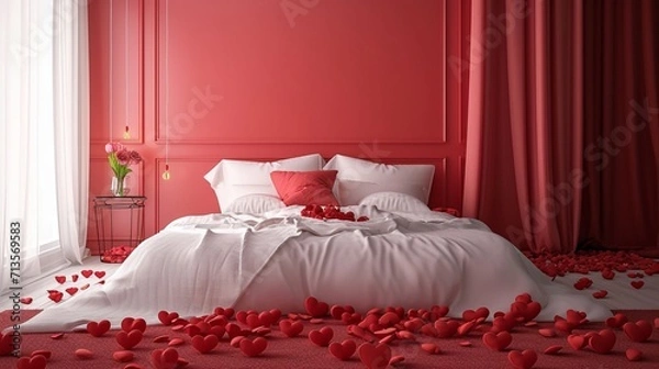 Fototapeta Valentine's Day Bedroom Décor Ideas