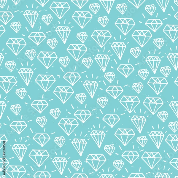 Obraz Turquoise diamond seamless pattern