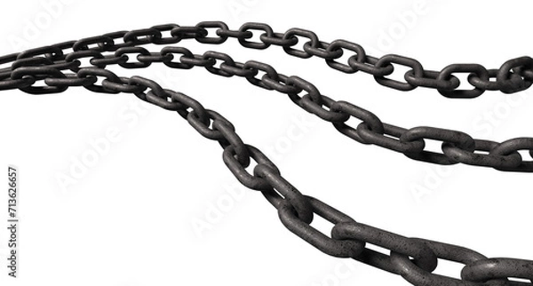 Fototapeta chain isolated on white