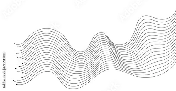 Obraz abstract wavy lines background
