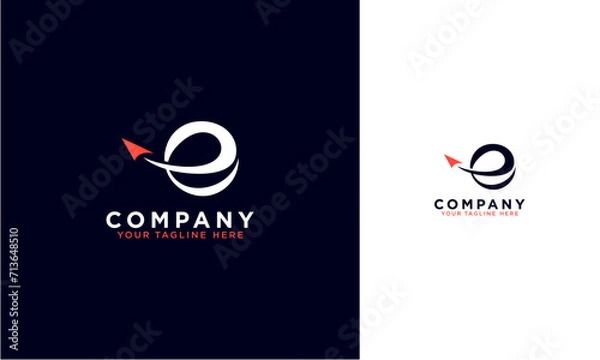 Fototapeta letter E arrow logo concept monogram,logo template designed to make your logo process easy and approachable. All colors and text can be modified. High resolution files included.
