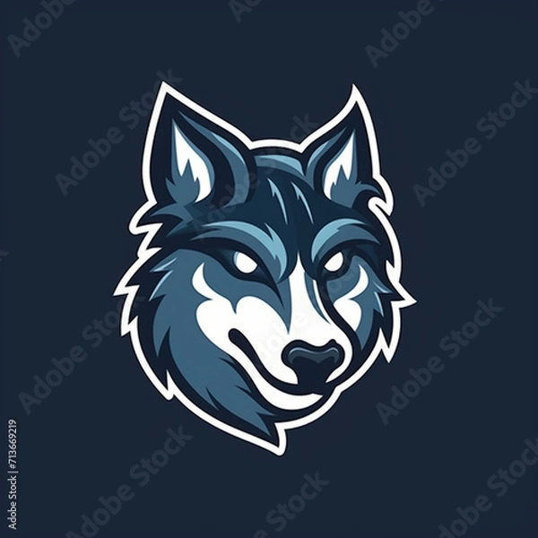 Fototapeta logo icon wolf mascot16